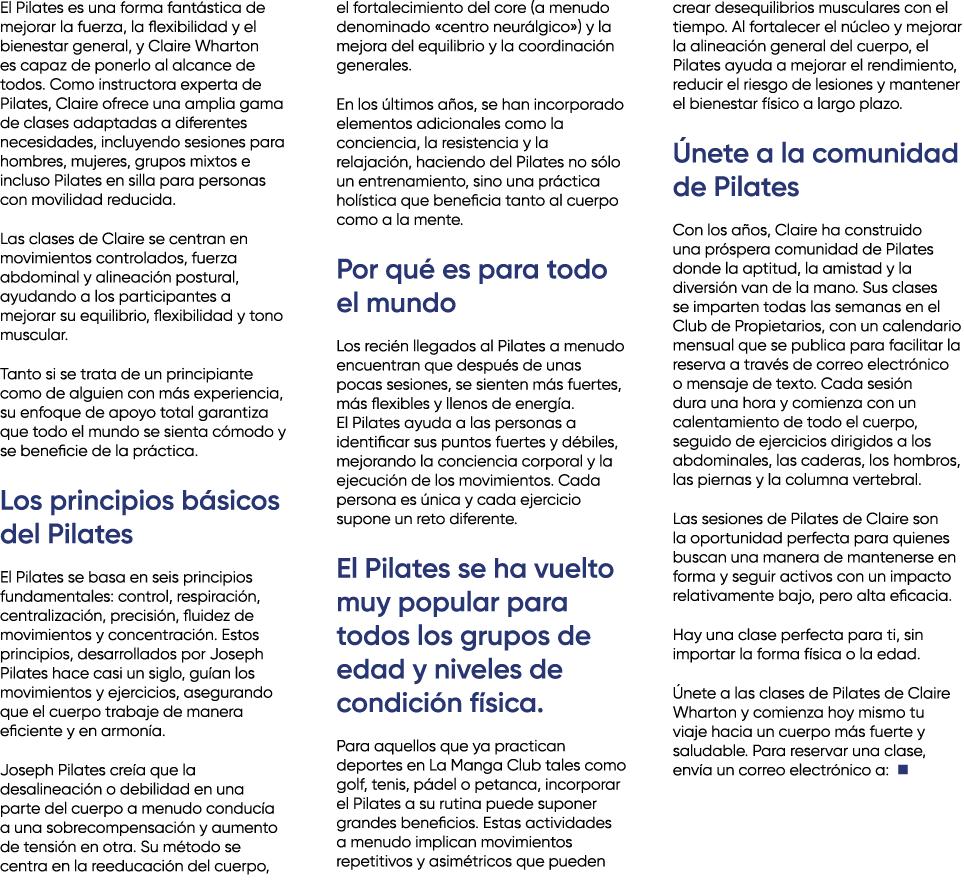 El Pilates es una forma fant stica de mejorar la fuerza, la flexibilidad y el bienestar general, y Claire Wharton es ...