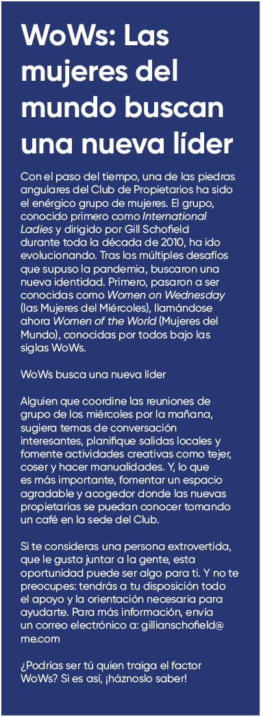 WoWs: Las mujeres del mundo buscan una nueva l der Con el paso del tiempo, una de las piedras angulares del Club de P...