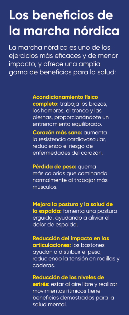 Los beneficios de la marcha n rdica La marcha n rdica es uno de los ejercicios m s eficaces y de menor impacto, y ofr...
