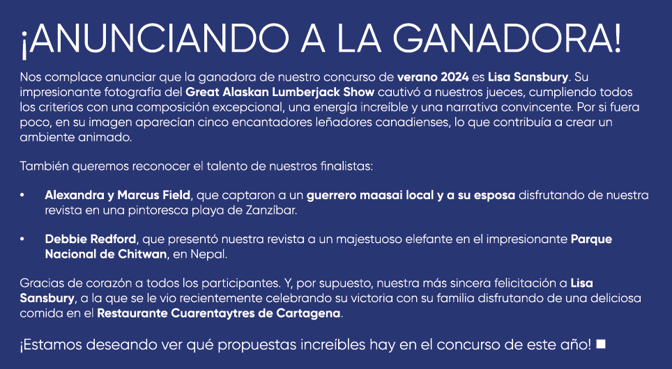 ¡ANUNCIANDO A LA GANADORA! Nos complace anunciar que la ganadora de nuestro concurso de verano 2024 es Lisa Sansbury....