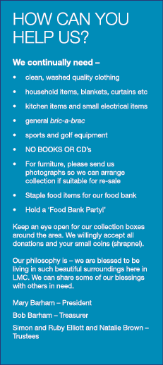 HOW CAN YOU HELP US  We continually need   clean, washed quality clothing household items, blankets, curtains etc kit   