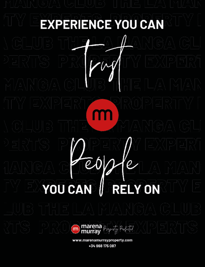 A black and white sign with red letters that say “Experience you can trust. People you can rely on." Description generated by AI