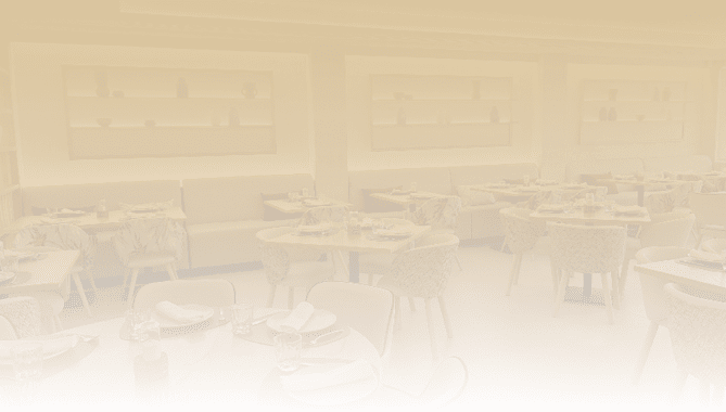 A restaurant with a lot of tables and chairs. Description generated by AI