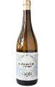 A bottle of wine with a white label. Description generated by AI