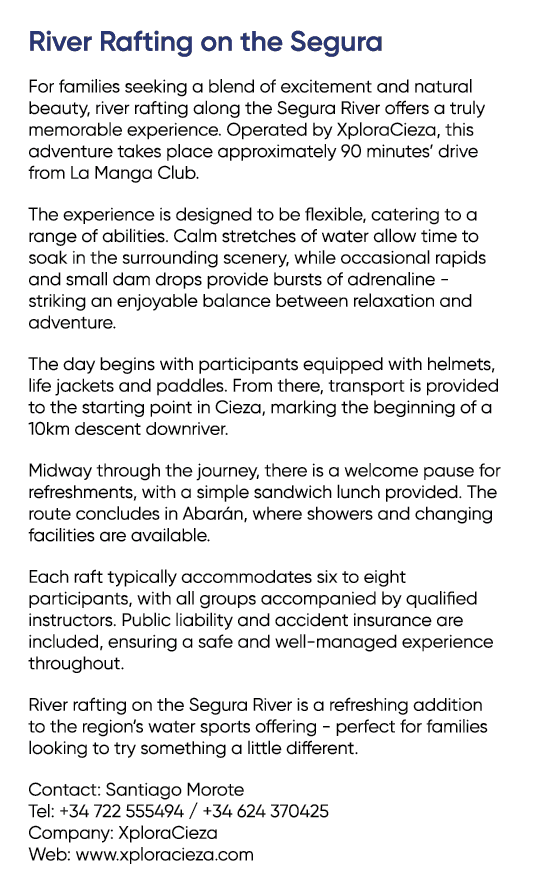 River Rafting on the Segura For families seeking a blend of excitement and natural beauty, river rafting along the Se...