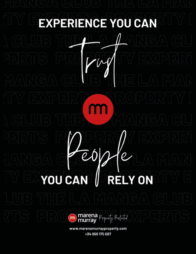 A black and white sign with red letters that say “Experience you can trust. People you can rely on." Description generated by AI