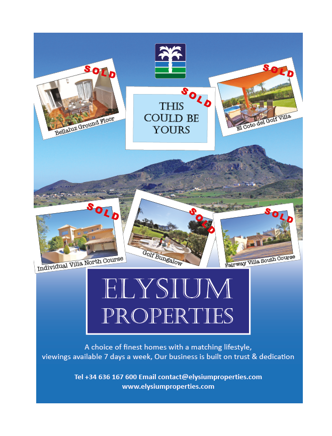 A real estate advertisement for Elysium properties. AI generated content