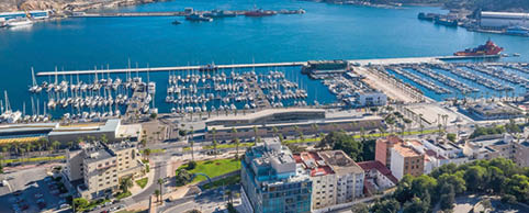 A large body of water with many boats docked. Description generated by AI