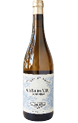 A bottle of wine with a white label. Description generated by AI