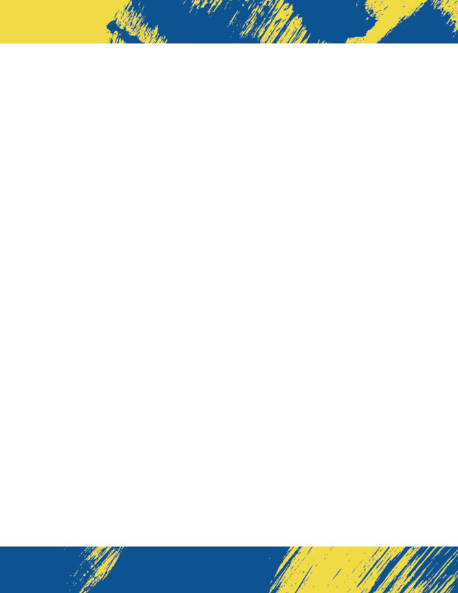 A white sign with blue stripes and yellow paint. AI generated content