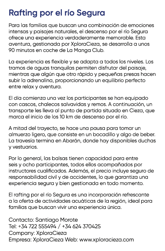 Rafting por el r o Segura Para las familias que buscan una combinaci n de emociones intensas y paisajes naturales, el...