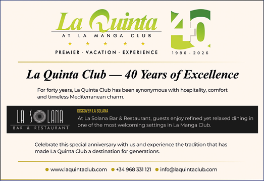 A flyer for La Quinta Club at La Maga Club. Description generated by AI