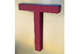 A purple T on a silver background. Description generated by AI