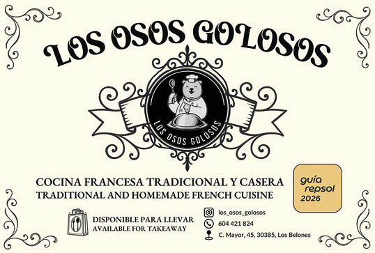 A logo for a restaurant called Los Osos Gourmet. Description generated by AI