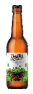 A bottle of beer with a label that says Tahkaa. Description generated by AI