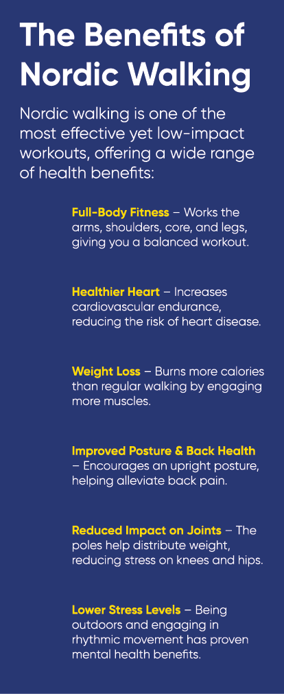 The Benefits of Nordic Walking Nordic walking is one of the most effective yet low impact workouts, offering a wide r...