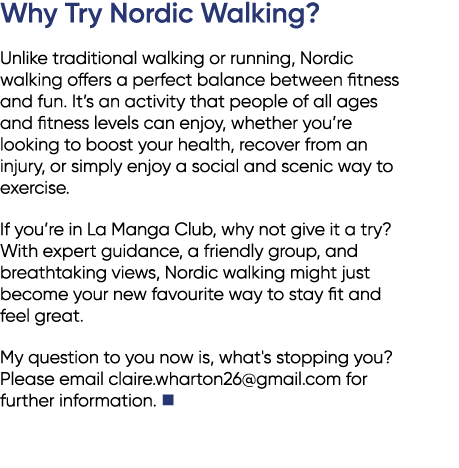 Why Try Nordic Walking? Unlike traditional walking or running, Nordic walking offers a perfect balance between fitnes...