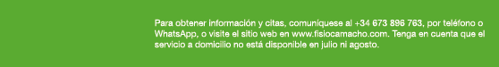 Para obtener informaci n y citas, comun quese al +34 673 896 763, por tel fono o WhatsApp, o visite el sitio web en w   